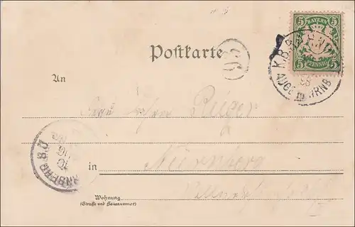 Bavière: Carte de vue: Gris de Troudingen