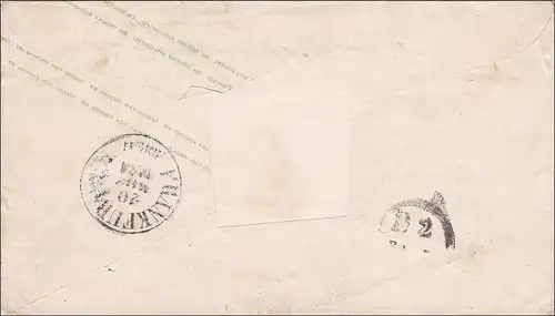 Hanovre: Enveloppe complète de Hanovre à Offenbach