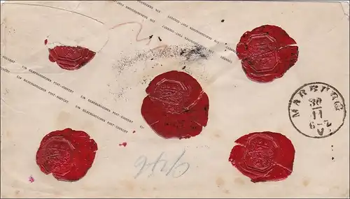 NDP: Envois de marchandises de Magdeburg à Marburg 1868