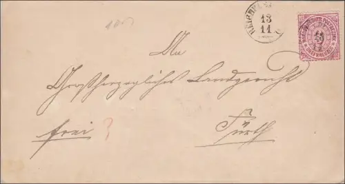 NDP: Brief von Reichelsheim I/O nach Fürth