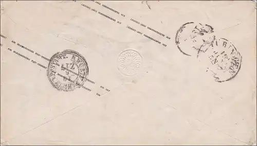 Prusse: Enveloppe complète de Berlin à Tübingen 1867