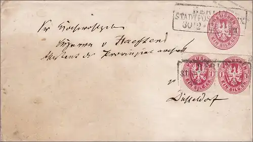 Prusse: Envoi de Berlin à Düsseldorf