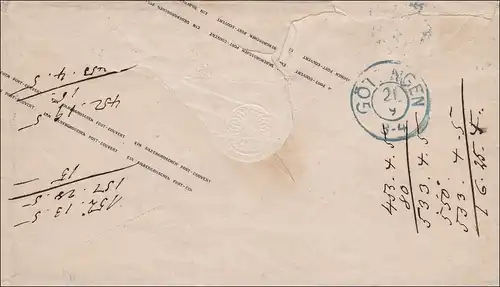 Prusse: Enveloppe complète de Hanovre à Göttingen