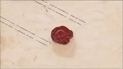 Prusse: Enveloppe complète de la gare de Potsdam vers Halle