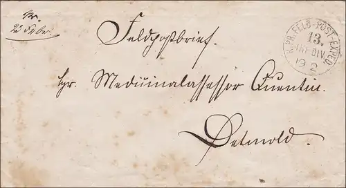 Preussen: Feldpost Brief nach Detmold