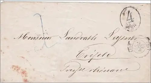 Preussen: Brief von 1863 Lyon/Paris