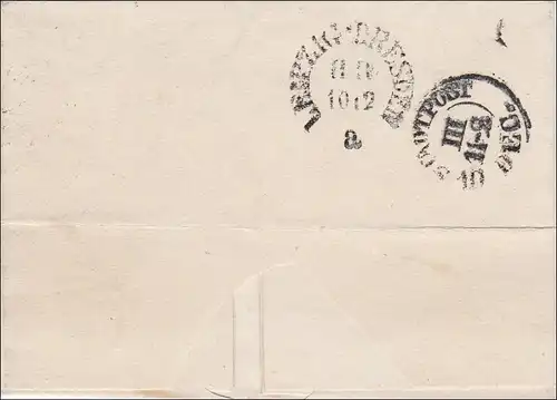 Saxe: Lettre pour Leipzig 1853.