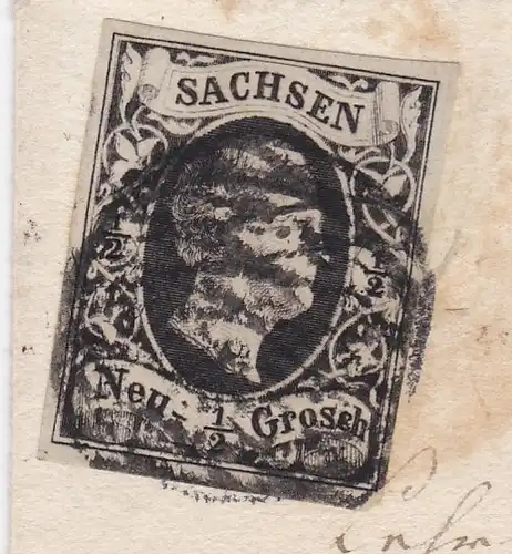 Sachsen: Brief nach Leipzig 1853