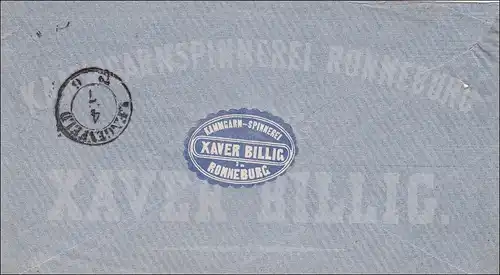 Saxe: Lettre de Ronneburg à Lengenfeld