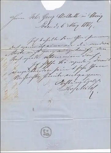 Thurn et taxis: Lettre de Soden à Mayence 1869 avec texte