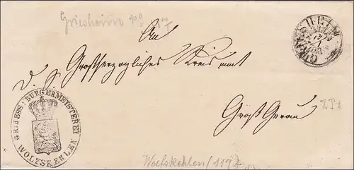 Thurn et taxis: Lettre de Griffes de loups Groß Gau