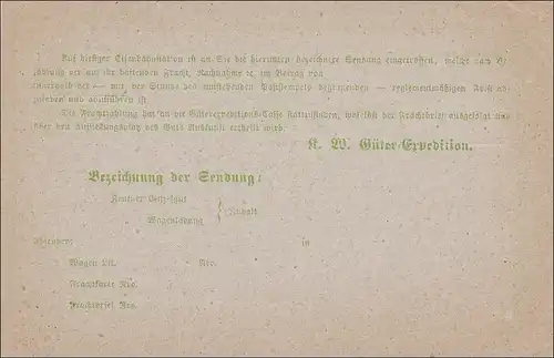 Wurtemberg: entier carte postale territoire postal du Rhône-Wurtemberg