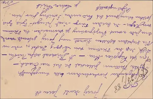 Württemberg:  Ganzsache von Isny nach Stuttgart - Bote bezahlt