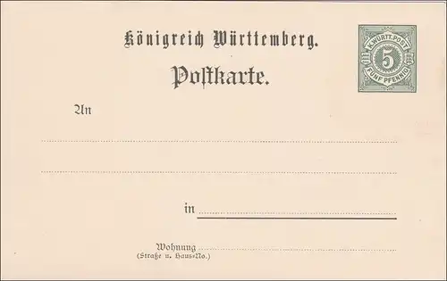 Württemberg: Affaire entière "Gruss du village d'affaires Stuttgart 1896"