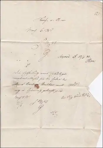 Brief von Benshausen nach Suhl 1843