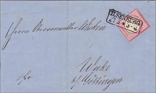 Brief von Ilsenburg nach Wake bei Göttingen 1873