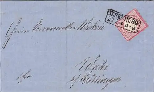 Brief von Ilsenburg nach Wake bei Göttingen 1873