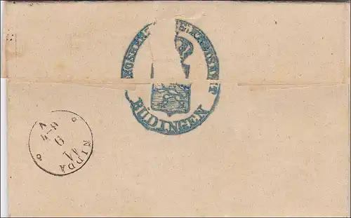 Brief von Büdingen nach Nidda