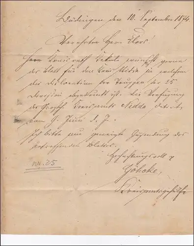 Brief von Büdingen nach Nidda