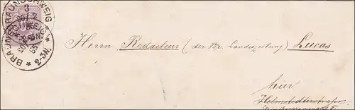 Orts-Brief von Braunschweig  1885