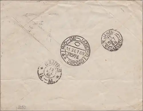 Brief von Hannover nach Brasilien 1889