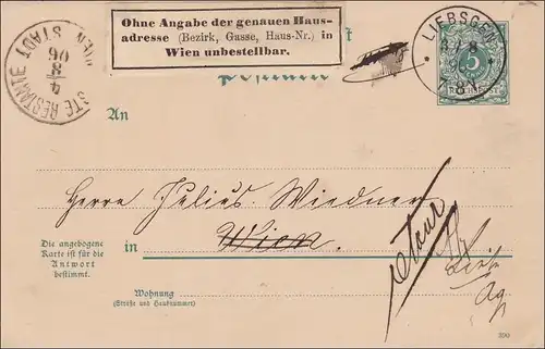 Ganzsache von Liebsgen / Löbau 1890