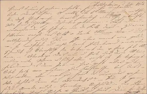 Brief von Hildesheim - handschriftlich -  nach Kassel 1876