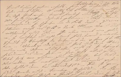Lettre de Hildesheim - manuscrite - d'après Kassel 1876