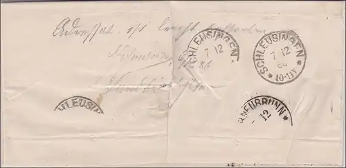 Lettre de Schleusingen à Steinbach 1886