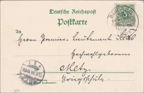 Ansichtskarte von Alt Berlin 1896 nach Metz