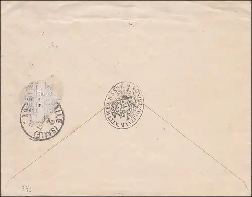 Brief von Berlin nach Halle 1890