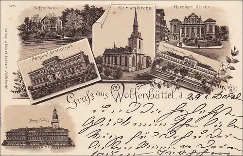 Carte de Wolfenbüttel d'après Jena 1899