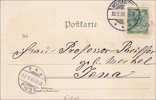 Carte de Wolfenbüttel d'après Jena 1899