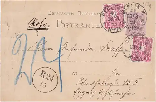 Affaire entière de Berlin comme poste de tube 1883