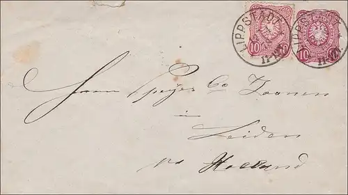 Lettre de Lippstadt à Leiden 1878