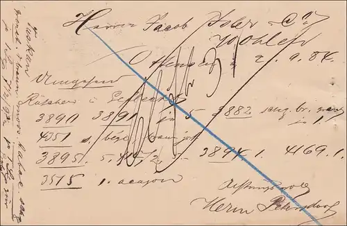 Affaire entière de Ottensen vers Wütten/Suisse 1884