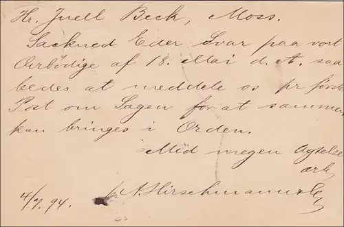 A propos complet de Hambourg à Norvège 1894