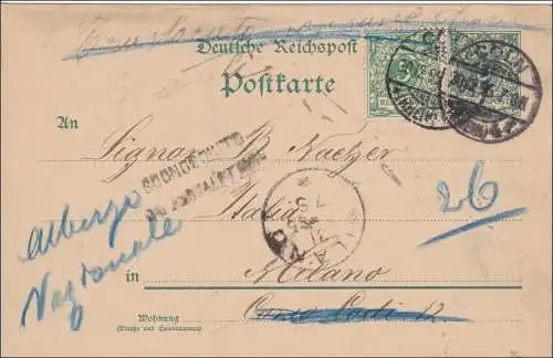 Toute l'affaire de Cologne à Italie 1896