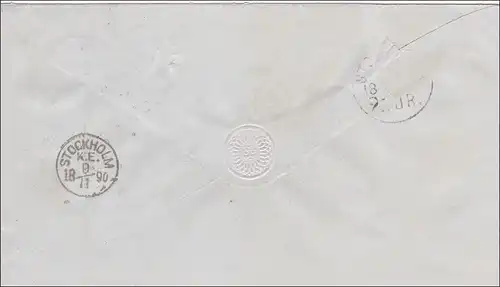 Envois de marchandises entières de Paix à Stockholm 1890