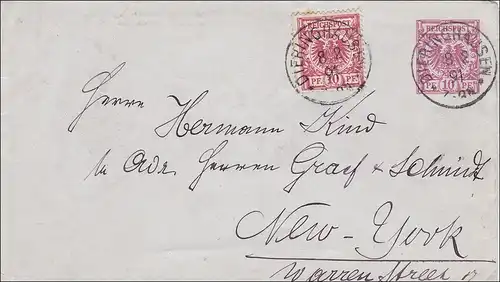 Envois de marchandises de Dieringhausen vers les États-Unis en 1891