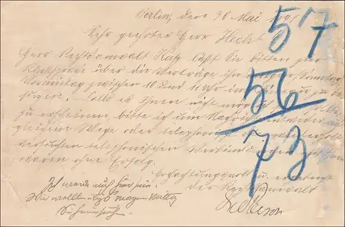 A propos complet de Berlin à Berlin 1894 - Rohrpost