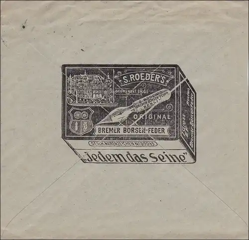 Germania: Lettre Magasin de papeterie Berlin avec publicité 1917
