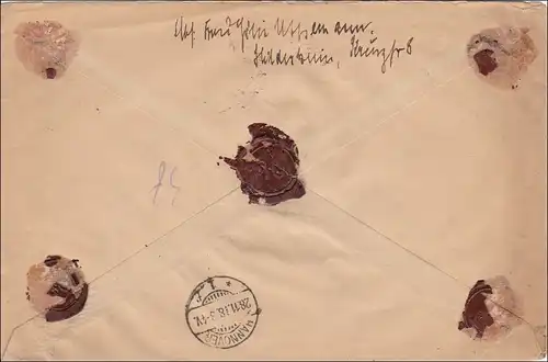 Germania: Lettre de valeur prépayée Frais de livraison Hildesheim-Hannover, BPP 1918