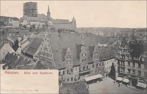 Germania: Ansichtskarte von Meissen nach Soßnitz 1920