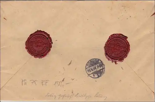 Germania: Lettre recommandé Dresde vers Coburg 1904