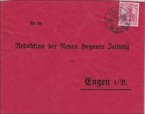 Germania: Lettre d'Aach à Hegauer Zeitung 1912