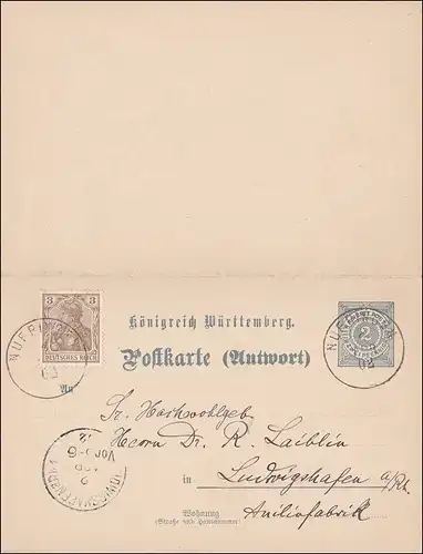 Germania: Tout le sujet de Herrenberg à Nufringen 1902