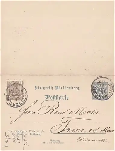 Germania: Tout l'affaire entre Stuttgart et Trèves 1902