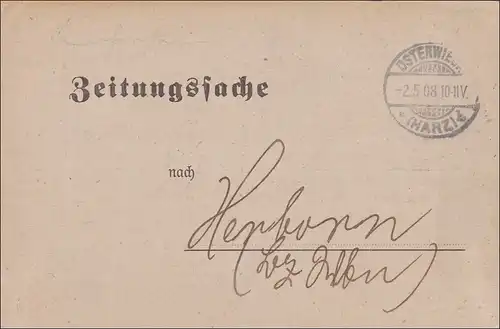 Germania: Zeitungsschichtsgeschlages von Osterwieck d'après Herborn 1908
