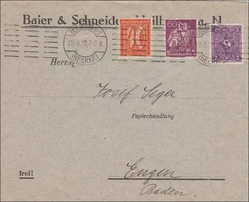 Inflation: Brief von Heilbronn am 22.8.1922